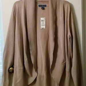 Chesnut Heather Shawl-Collar Cardigan